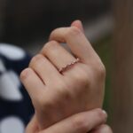 5 Adet Şeffaf Zirkon Taşlı Rose Altın Kaplama 925 Ayar Minimal Kadın Gümüş Yüzük - 5282-AGYZ - Görsel 2