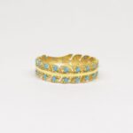 Mavi Taşlı Minimal Gümüş Yüzük - 5670-AGYZ