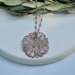 El Yapımı Tasarım Kolye 98 cm - 0661-AGKLY