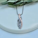 El Yapımı Tasarım Kolye 60 cm Rose - 0677-AGKLY