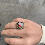 LAL FASET KESİM OVAL GÜMÜŞ ERKEK YÜZÜK 5497-AGYZK