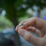 Nazar boncuğu minimal yüzük 925 ayar gümüş üzerine altın kaplama