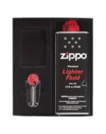 Zippo Çakmak Hediye Kutusu + Benzini + Taş Seti (Z-50RE4)