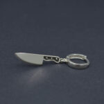 Bıçak Tek Küpe 925 Ayar Gümüş (Klipsli)