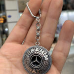 İsimli Mercedes Logolu  Telkari Anahtarlık 925 Ayar Gümüş